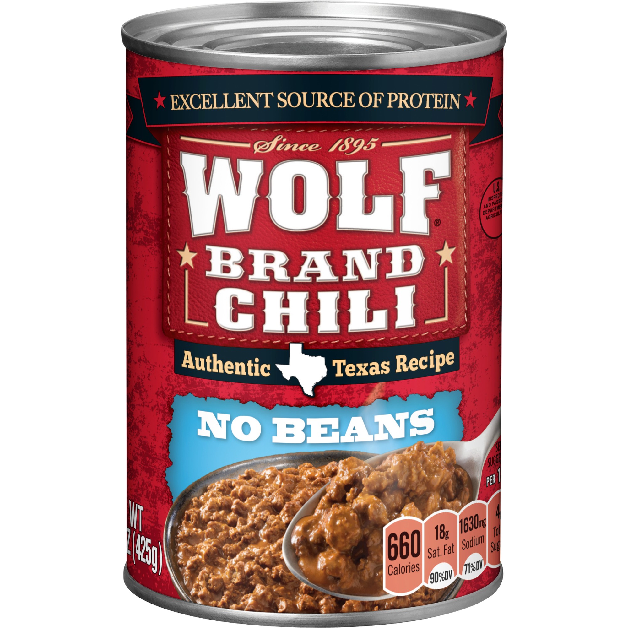 Is It Gluten Free Wolf Brand Authentic Texas Recipe No Beans Chili Spoonful