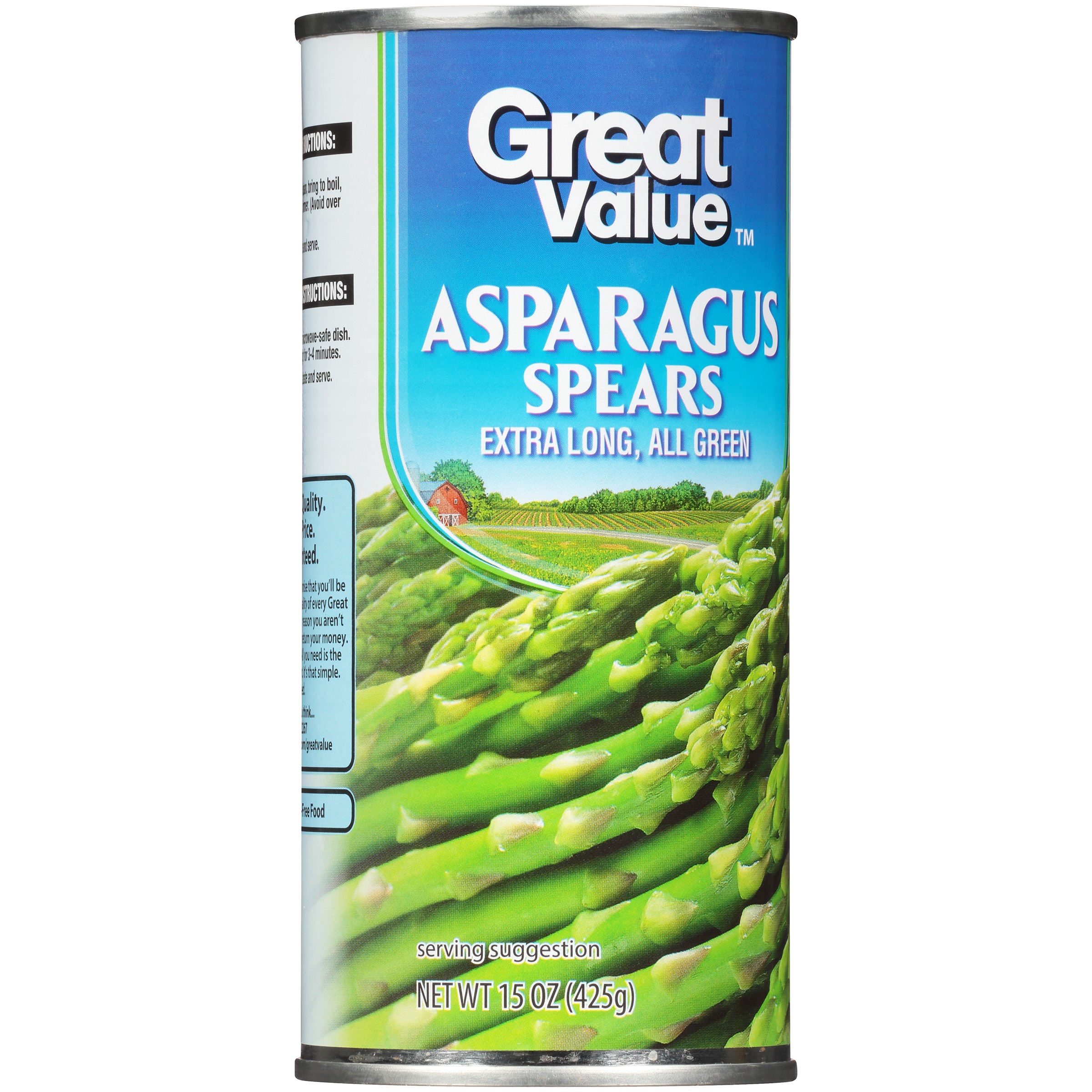 (4 Pack) Great Value Asparagus Spears, 15 Oz Image