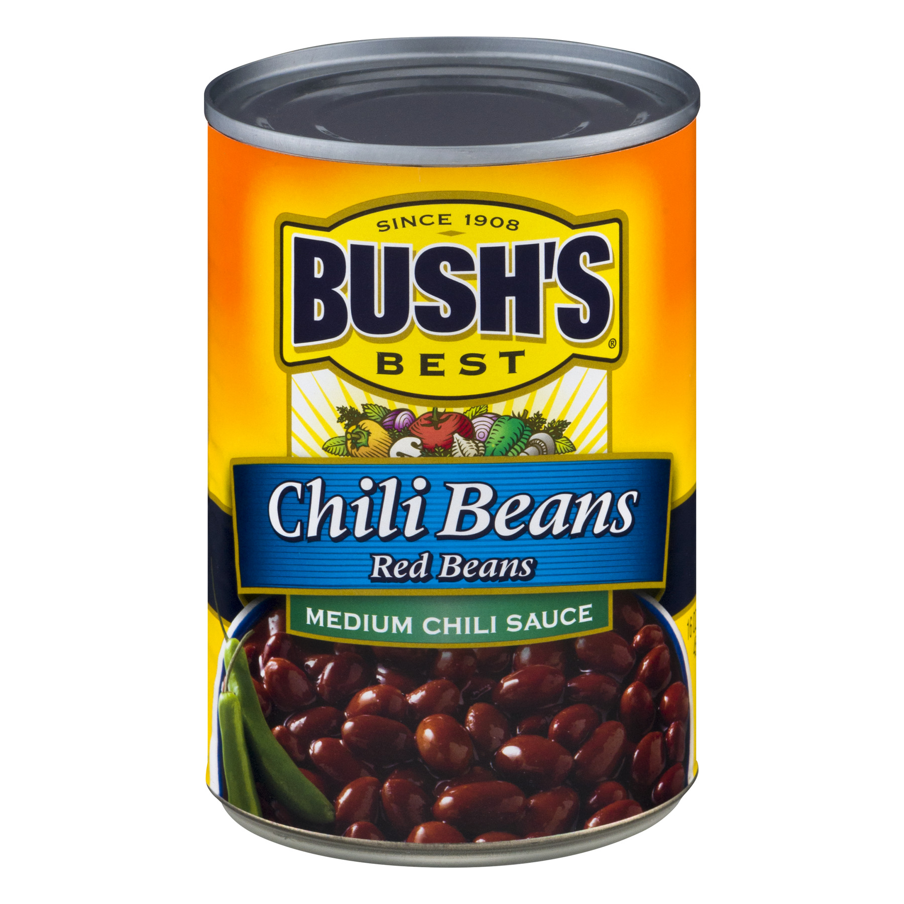 Bush S Chili Beans  Canned Red Beans in Medium Chili Sauce  16 Oz Can