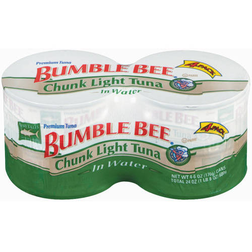Bumble Bee Chunk Light Tuna in Water, 6 Oz, 4 Count