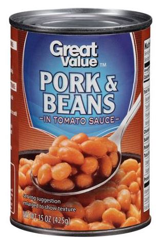 (4 Pack) Great Value Pork & Beans, 15 Ounces Image