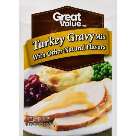 Great Value Turkey Gravy Mix, 0.87 Oz, 4 Pack Image