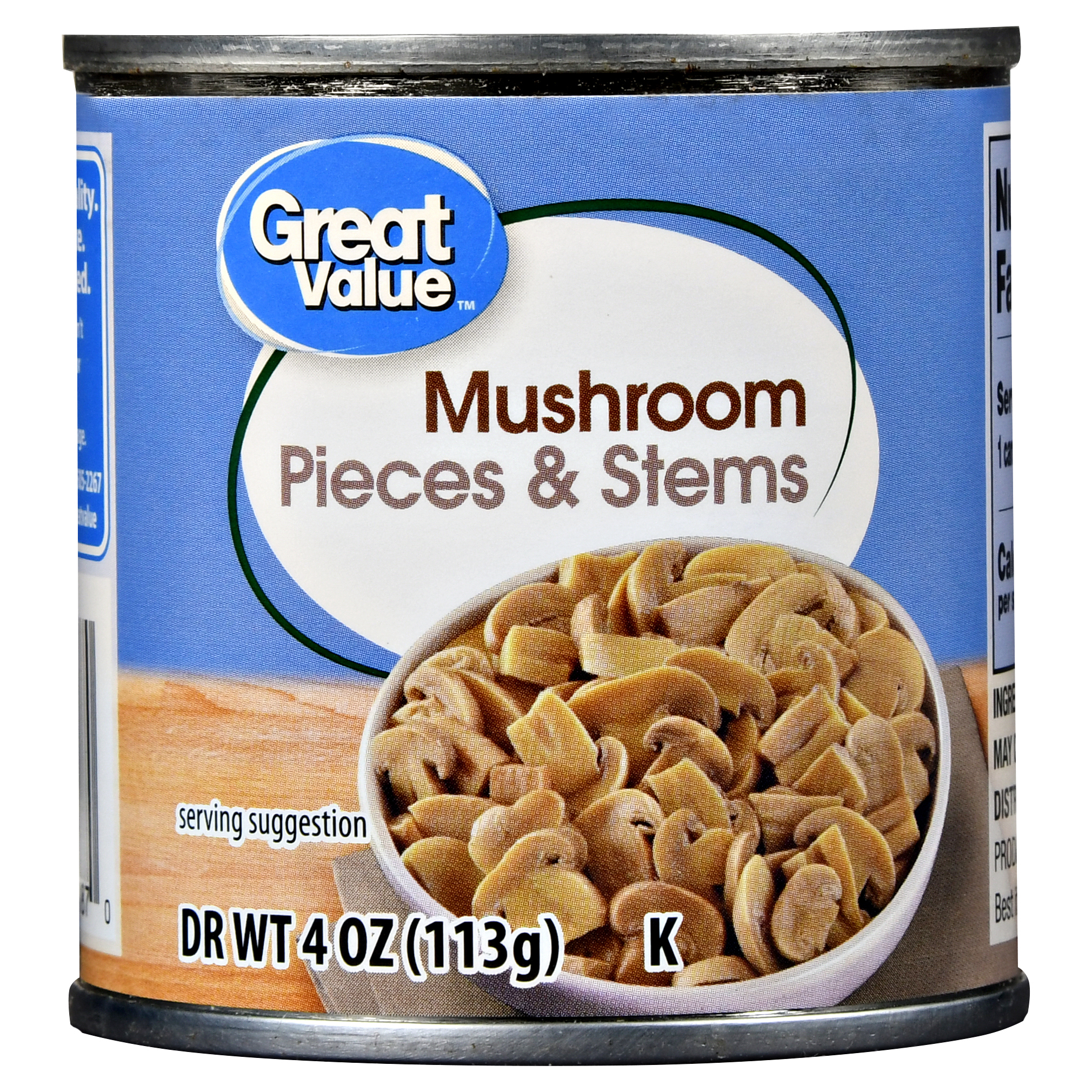 Great Value Mushroom Pieces & Stems, 4 Oz Image