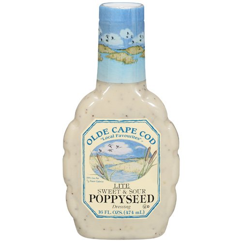 (3 Pack) Olde Cape Cod Lite Sweet & Sour Poppyseed Dressing, 16 Oz