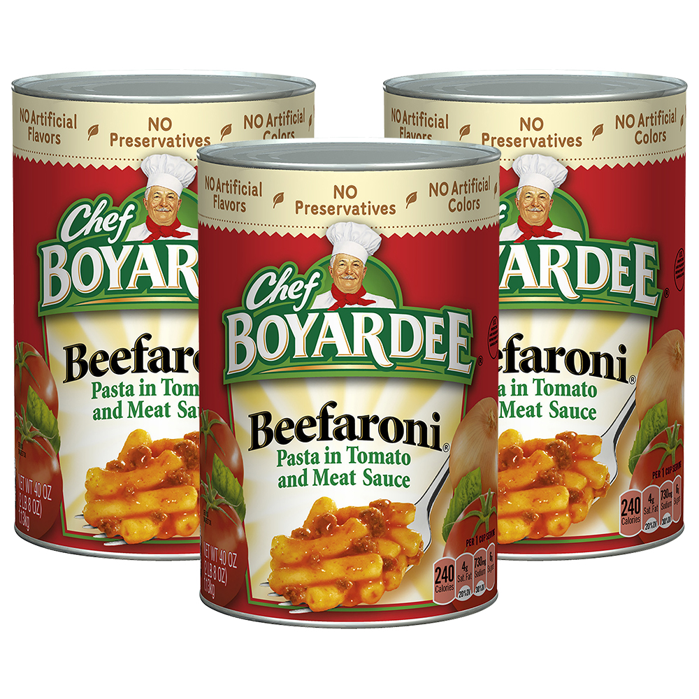 Chef Boyardee, Beefaroni Pasta in Tomato and Meat Sauce, 40 Oz (Case of 12)