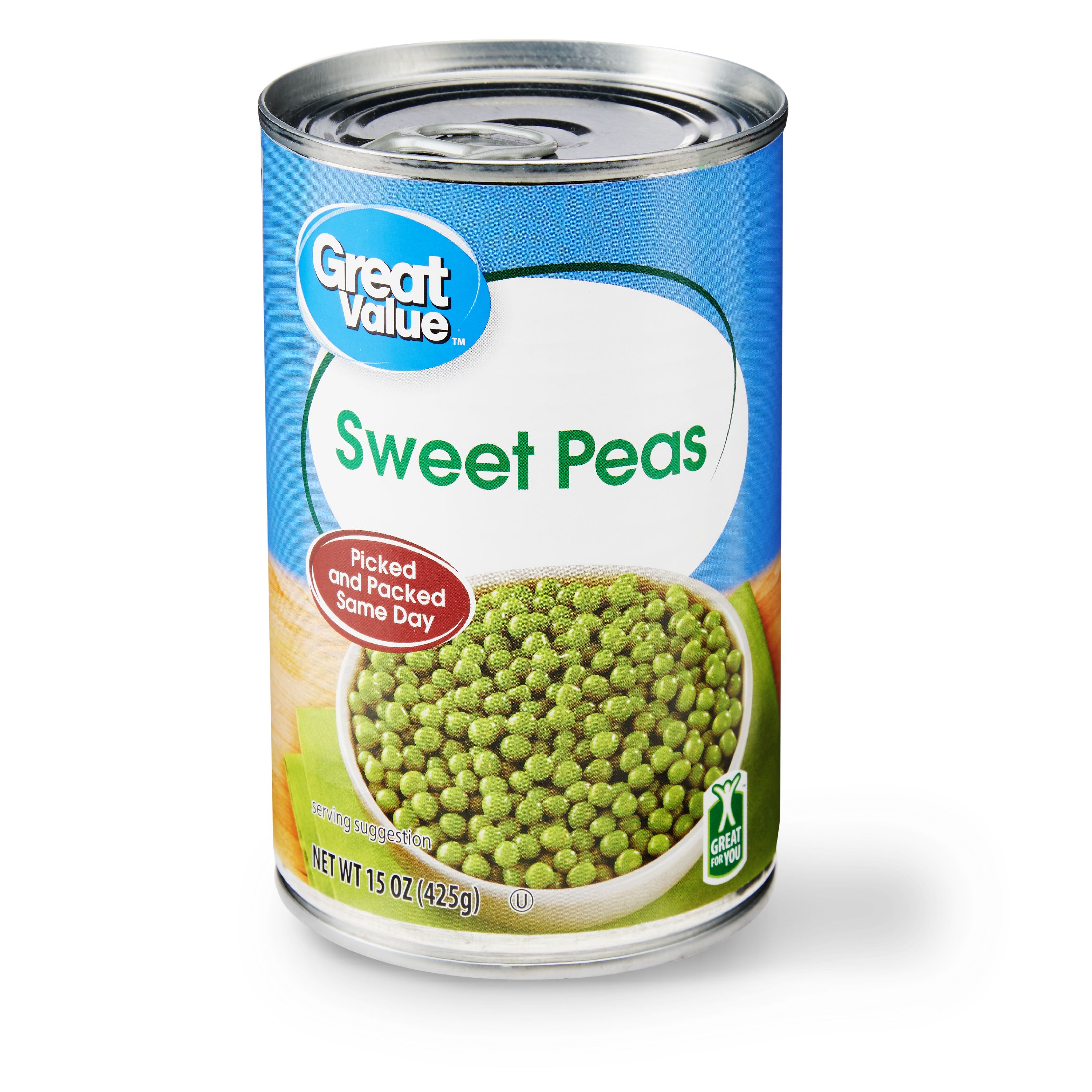 Great Value Sweet Peas, 15 Oz Image