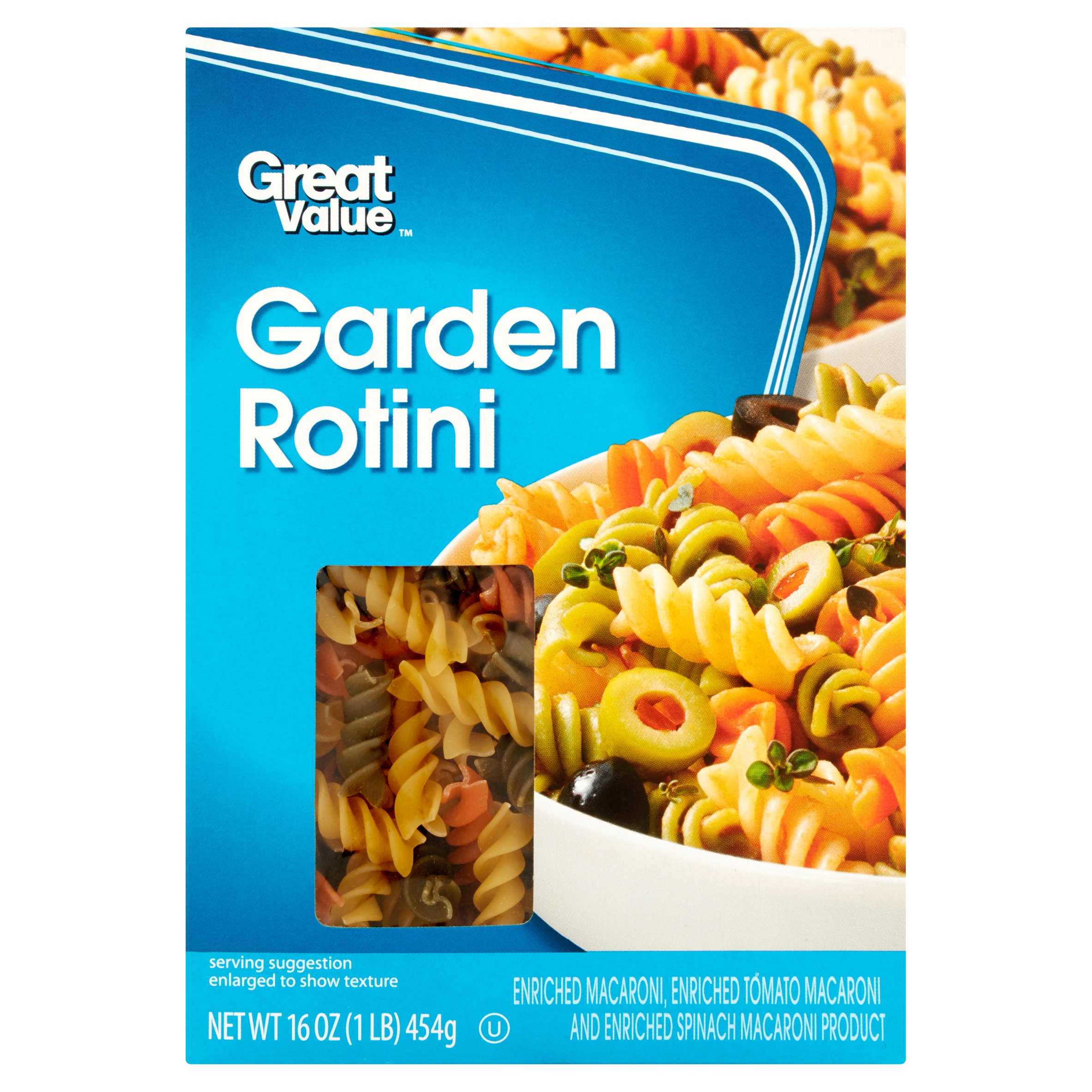 (6 Pack) Great Value Garden Rotini, 16 Oz Image