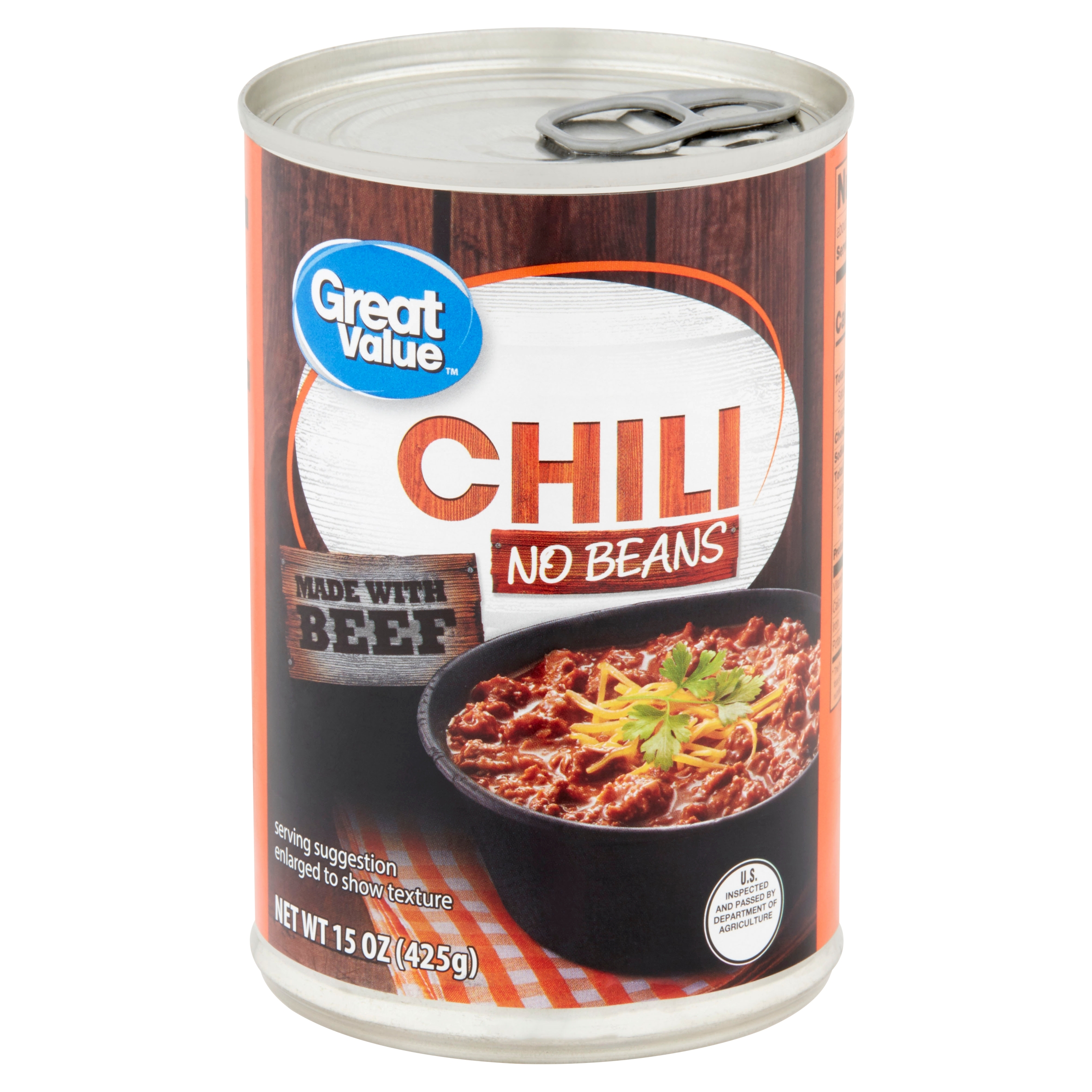 Great Value Chili No Beans, 15 Oz Image