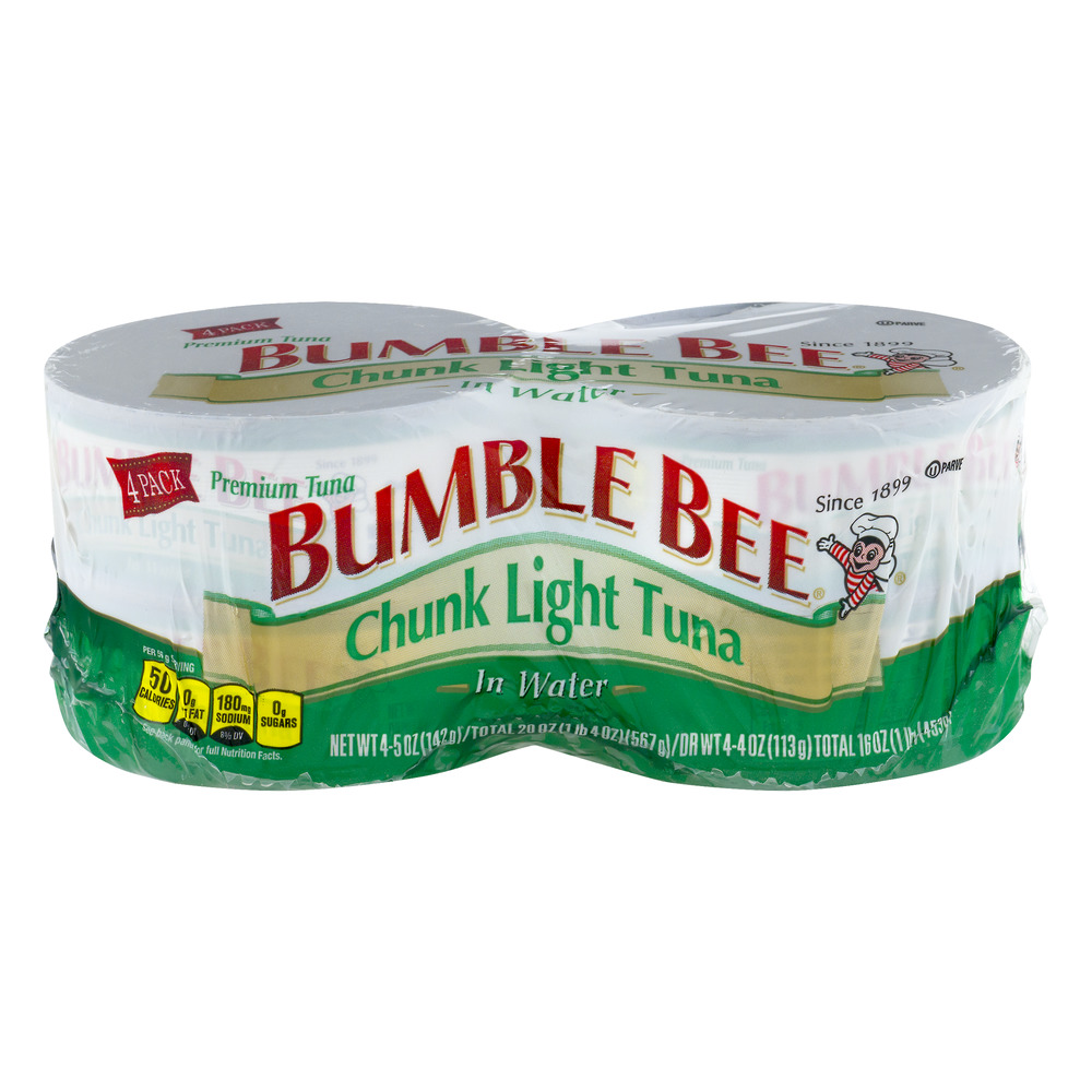 Bumble Bee Chunk Light Tuna in Water - 5oz/4ct