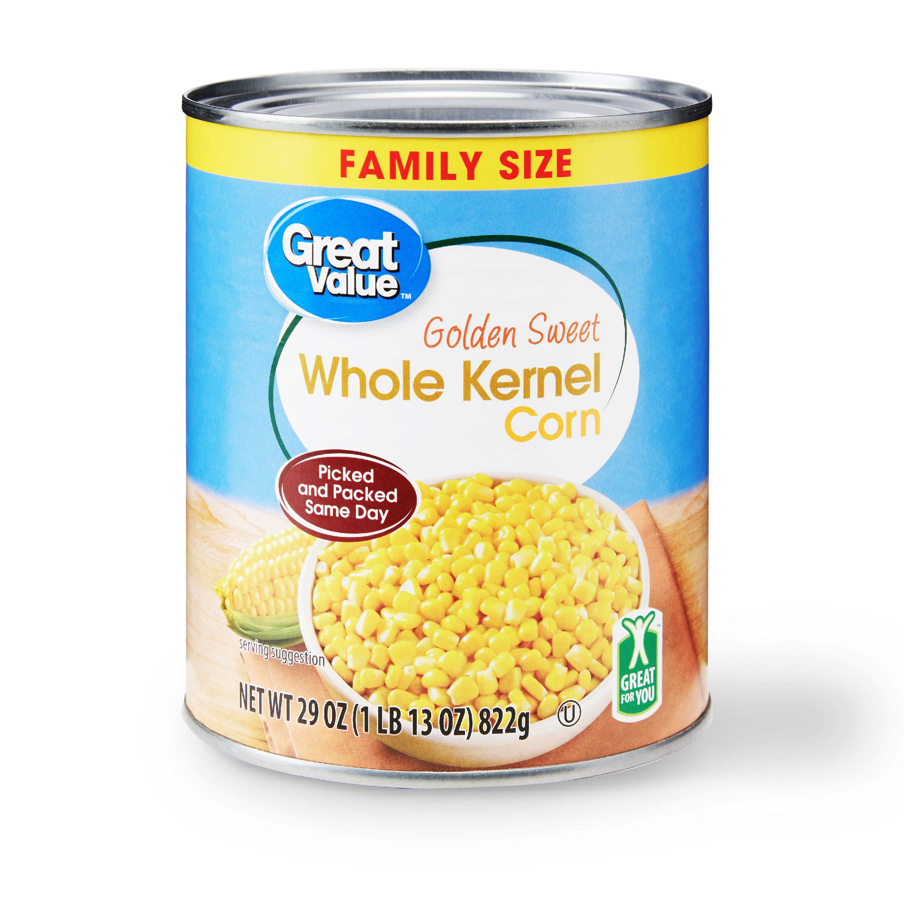 Great Value Golden Sweet Whole Kernel Corn, 29 Oz Image