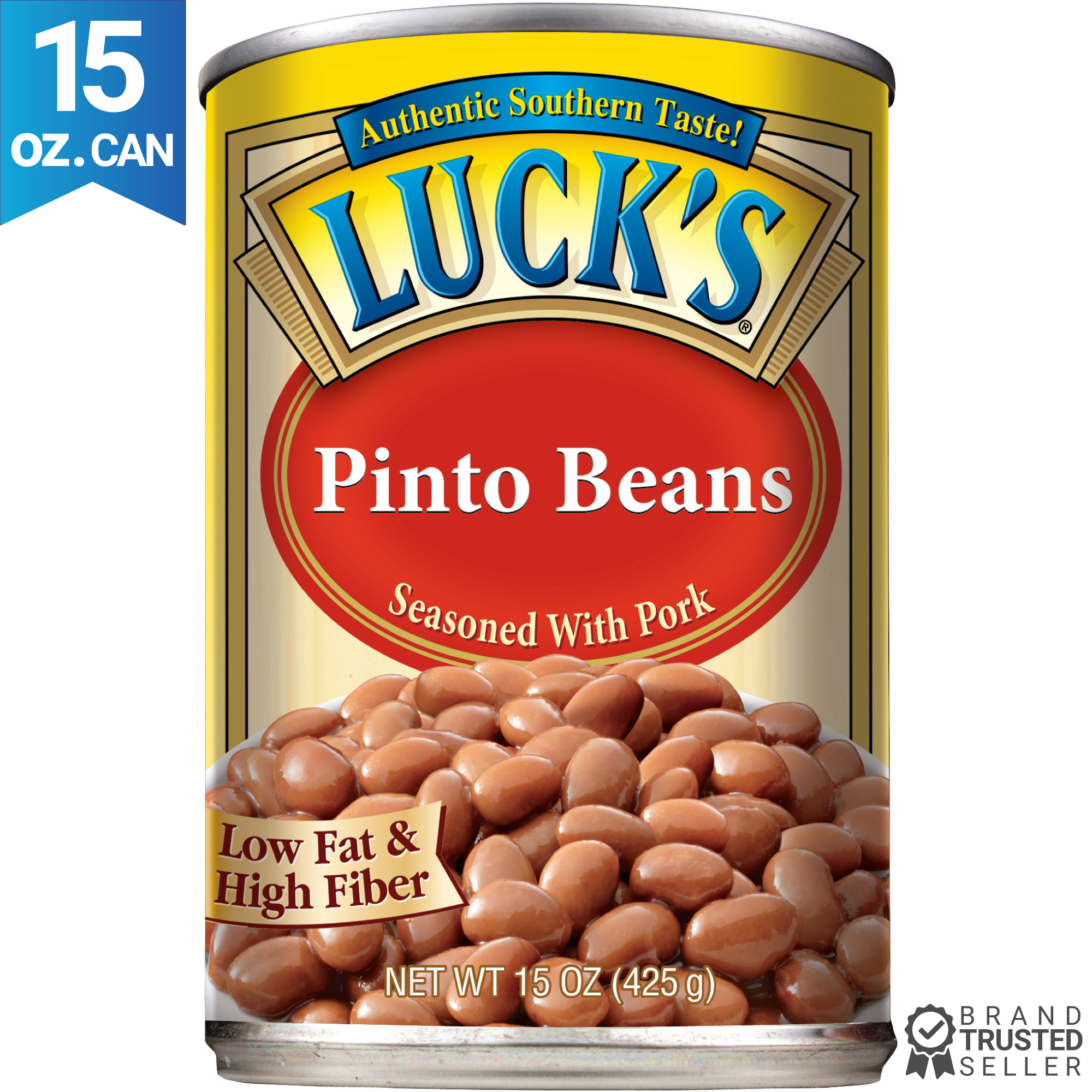 Luck S Pinto Beans Seasoned with Pork 15 Oz Can