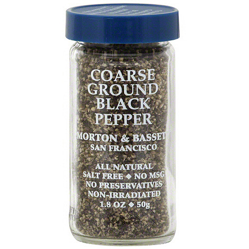 Morton & Bassett Spices Coarse Ground Black Pepper  2.1 Oz (Pack of 3)