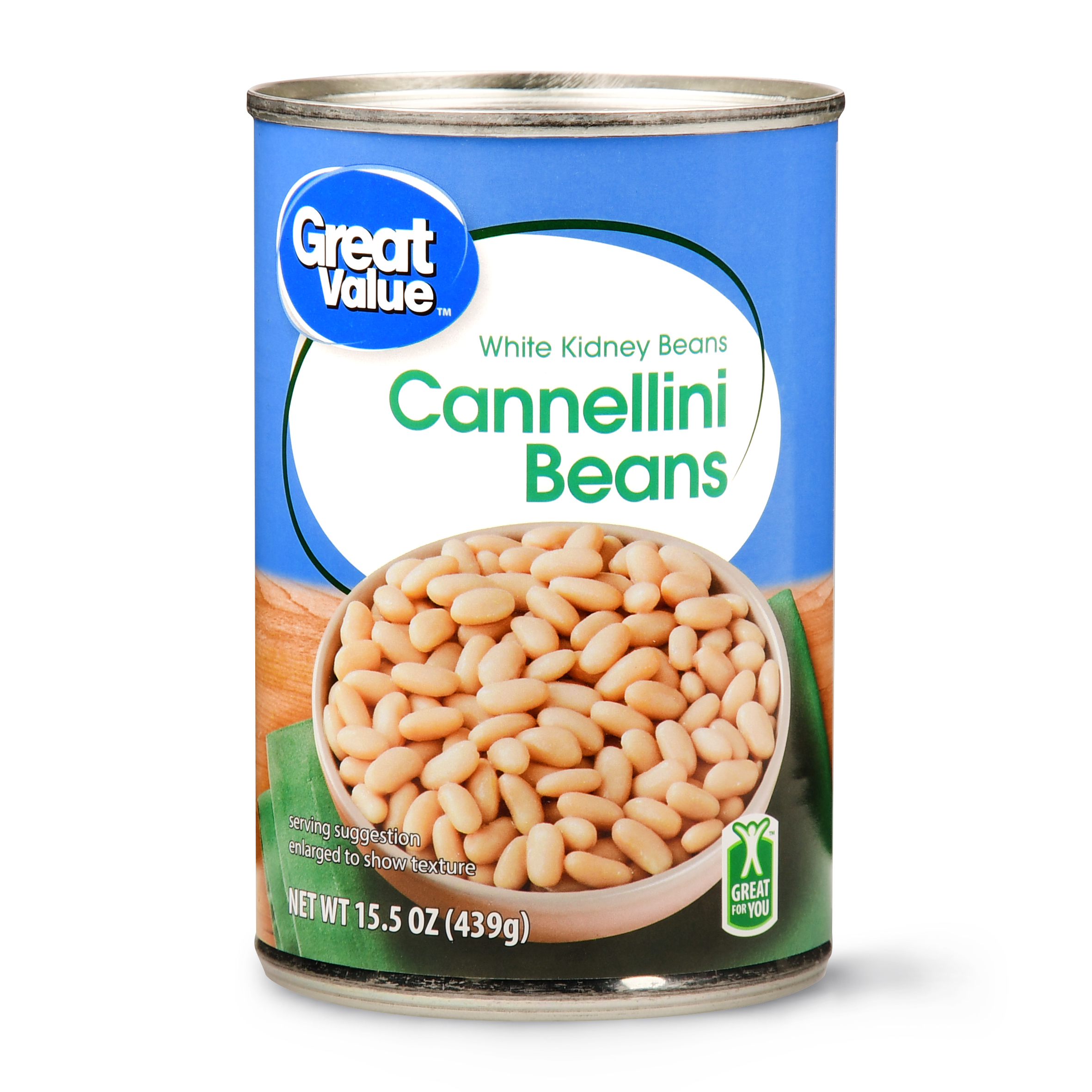 (4 Pack) Great Value Cannellini Beans, 15.5 Oz