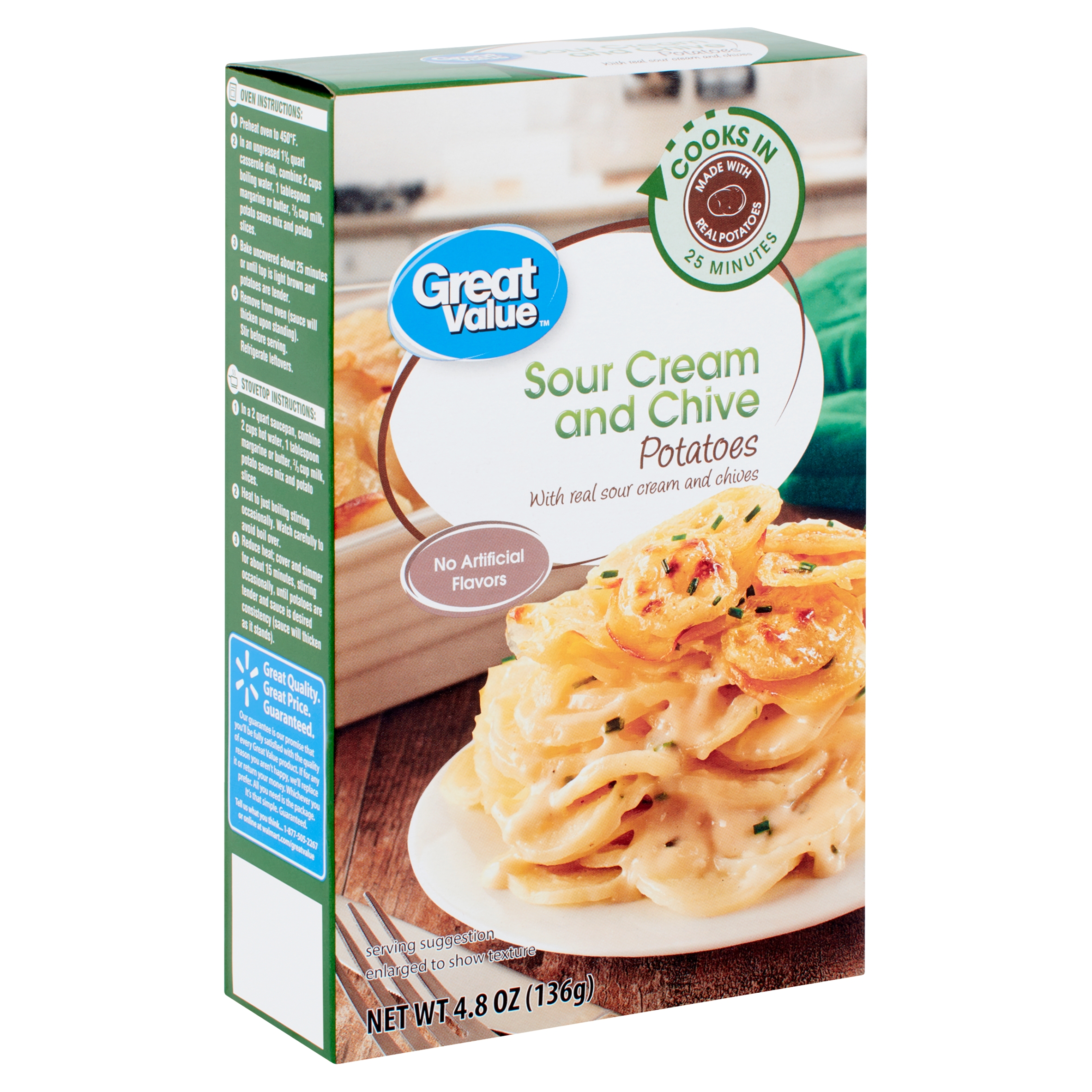 Great Value Sour Cream and Chive Potatoes, 4.8 Oz Image