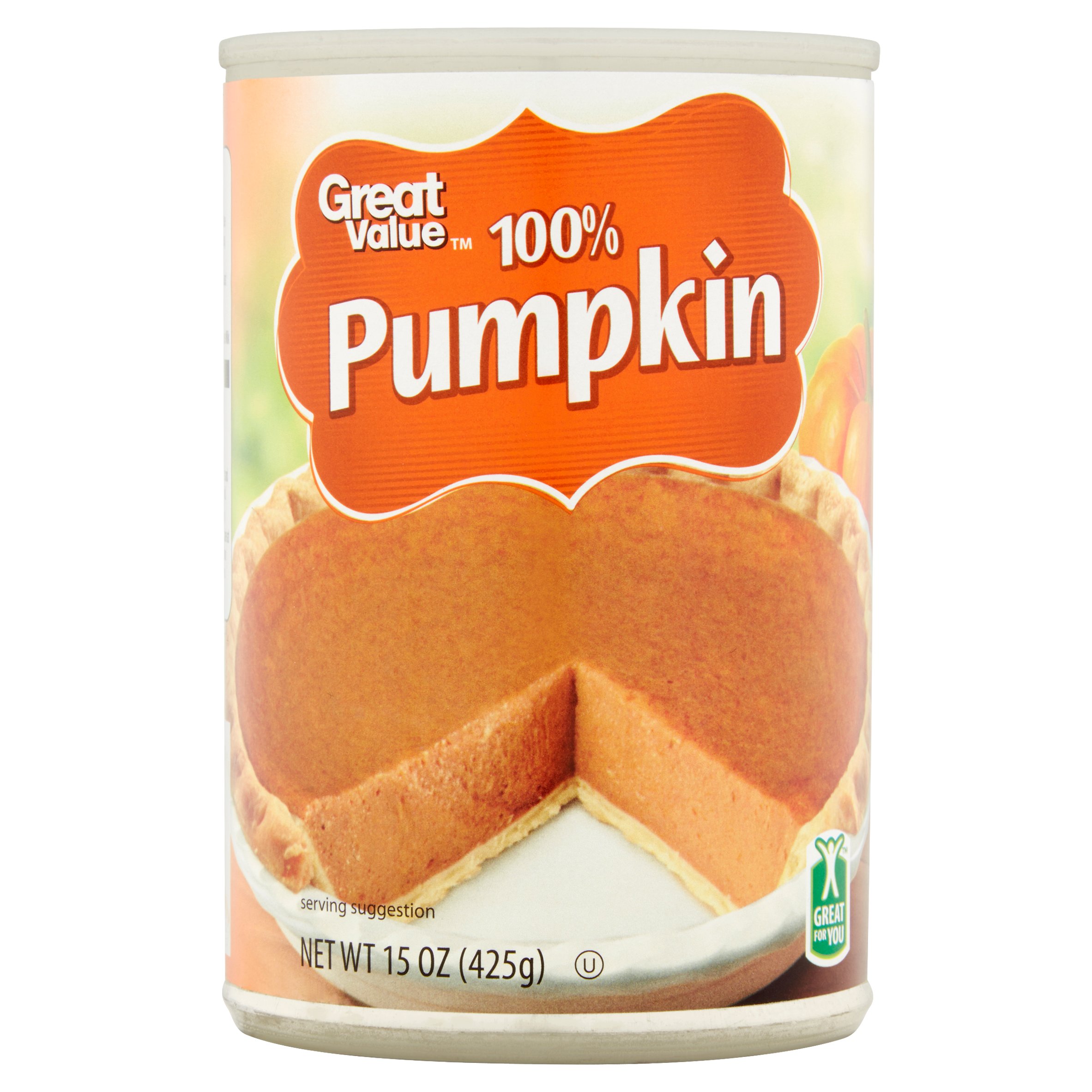 Great Value 100% Pure Pumpkin 15 Oz Image