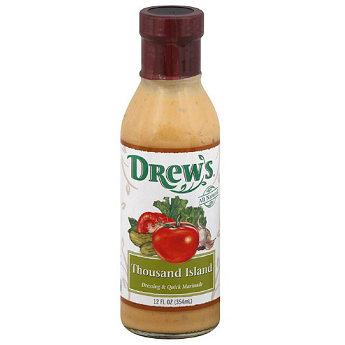 Drew's Thousand Island Dressing & Quick Marinade, 12 Fl Oz, (Pack of 6)