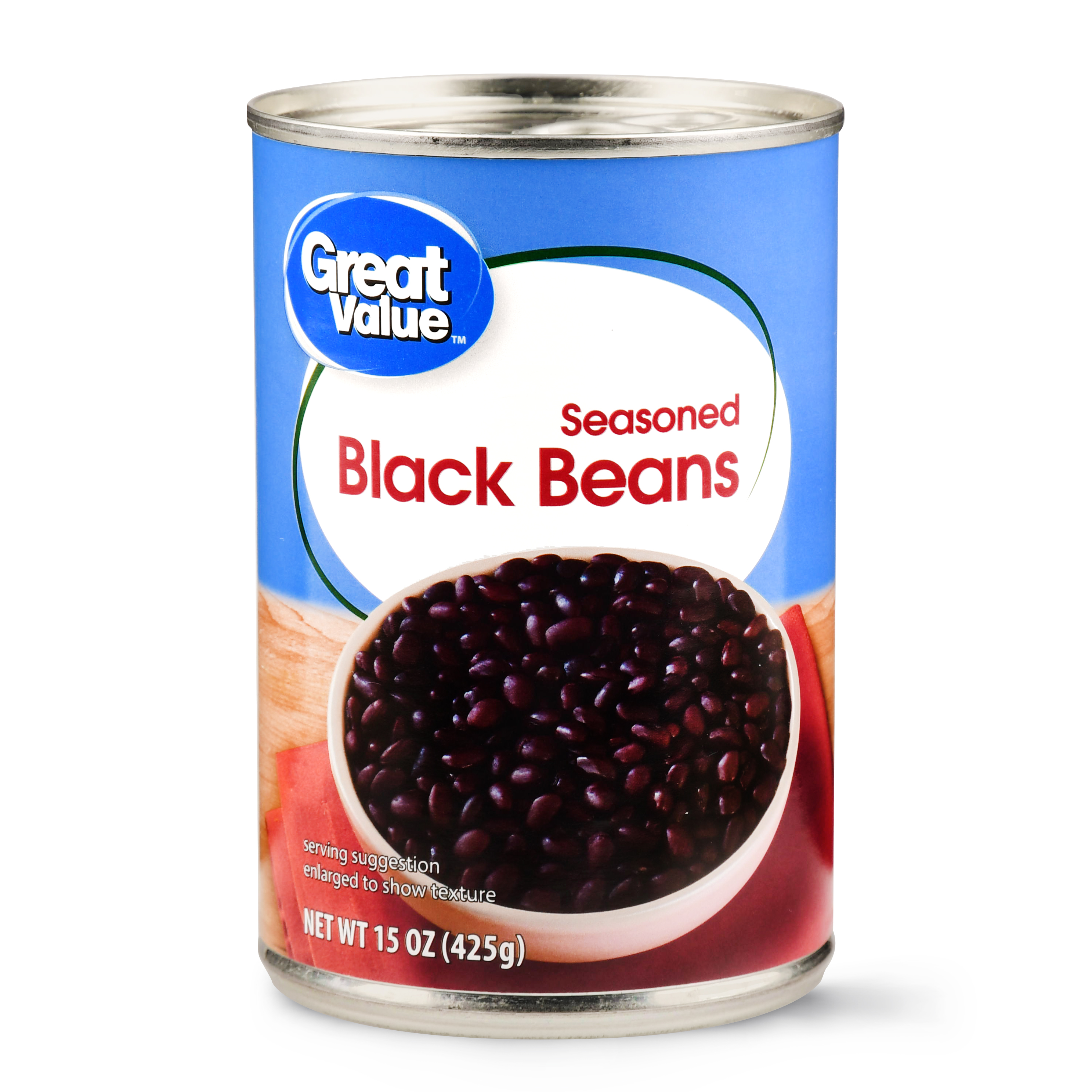 Great Value Seasoned Black Beans, 15 Oz
