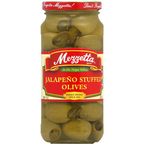 Mezzetta Jalapeno Stuffed Olives  10 Oz  (Pack of 6)