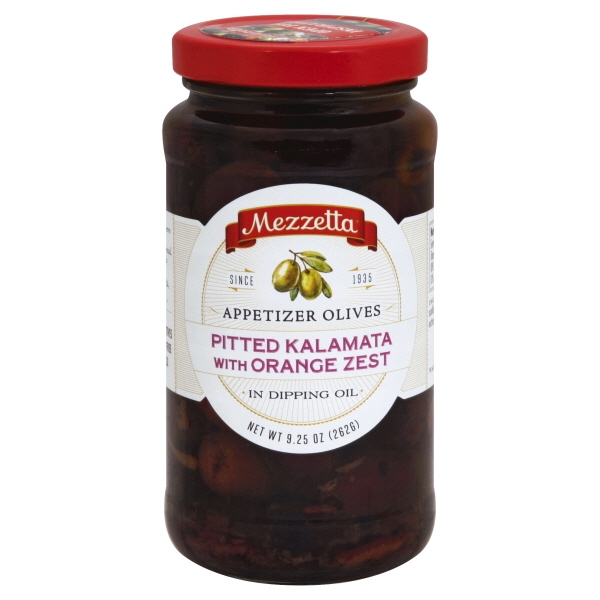 Appetizer Olives Pitted Kalamata with Orange Zest