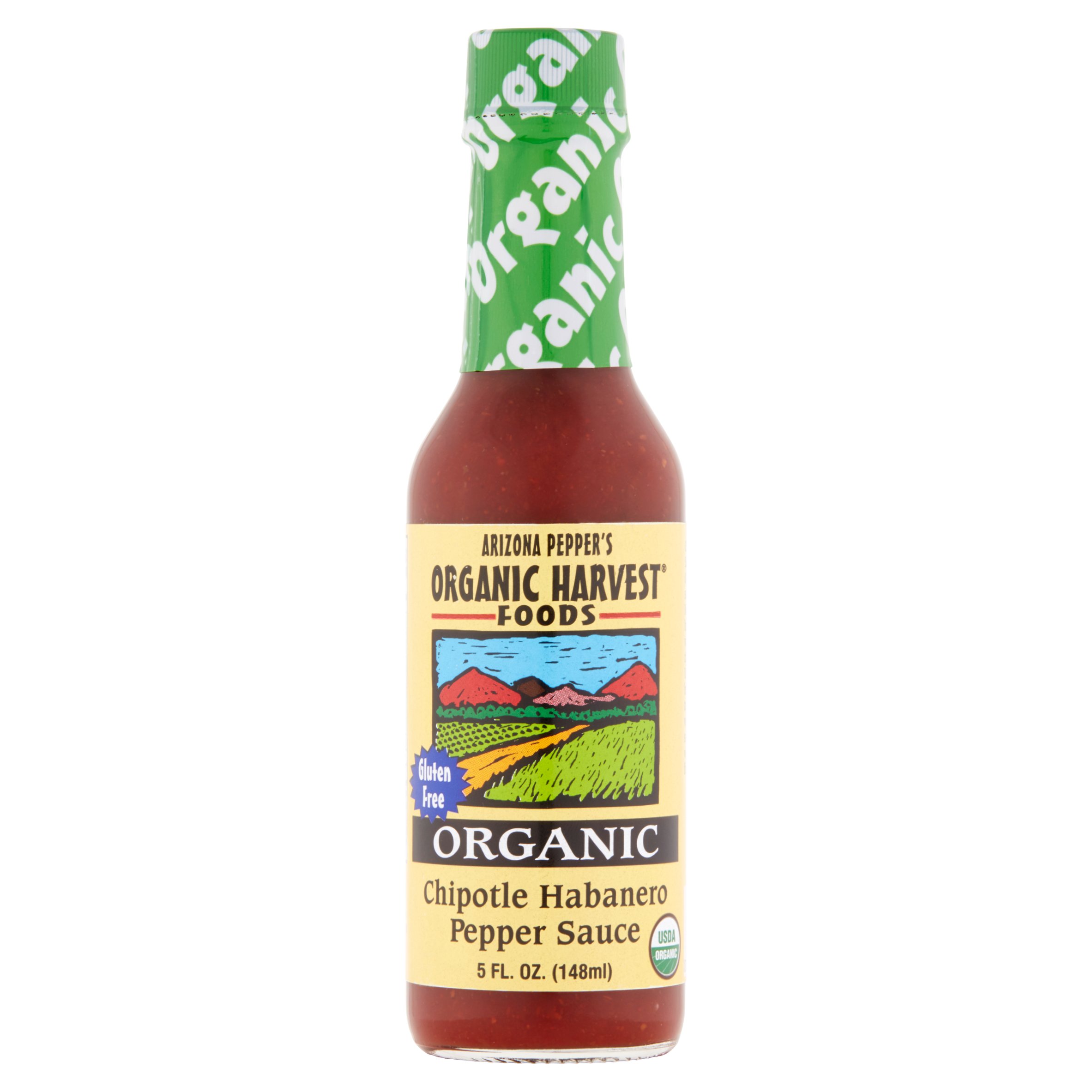 Organic Harvest Foods Organic Chipotle Habanero Pepper Sauce, 5 Fl Oz (Pack of 12)