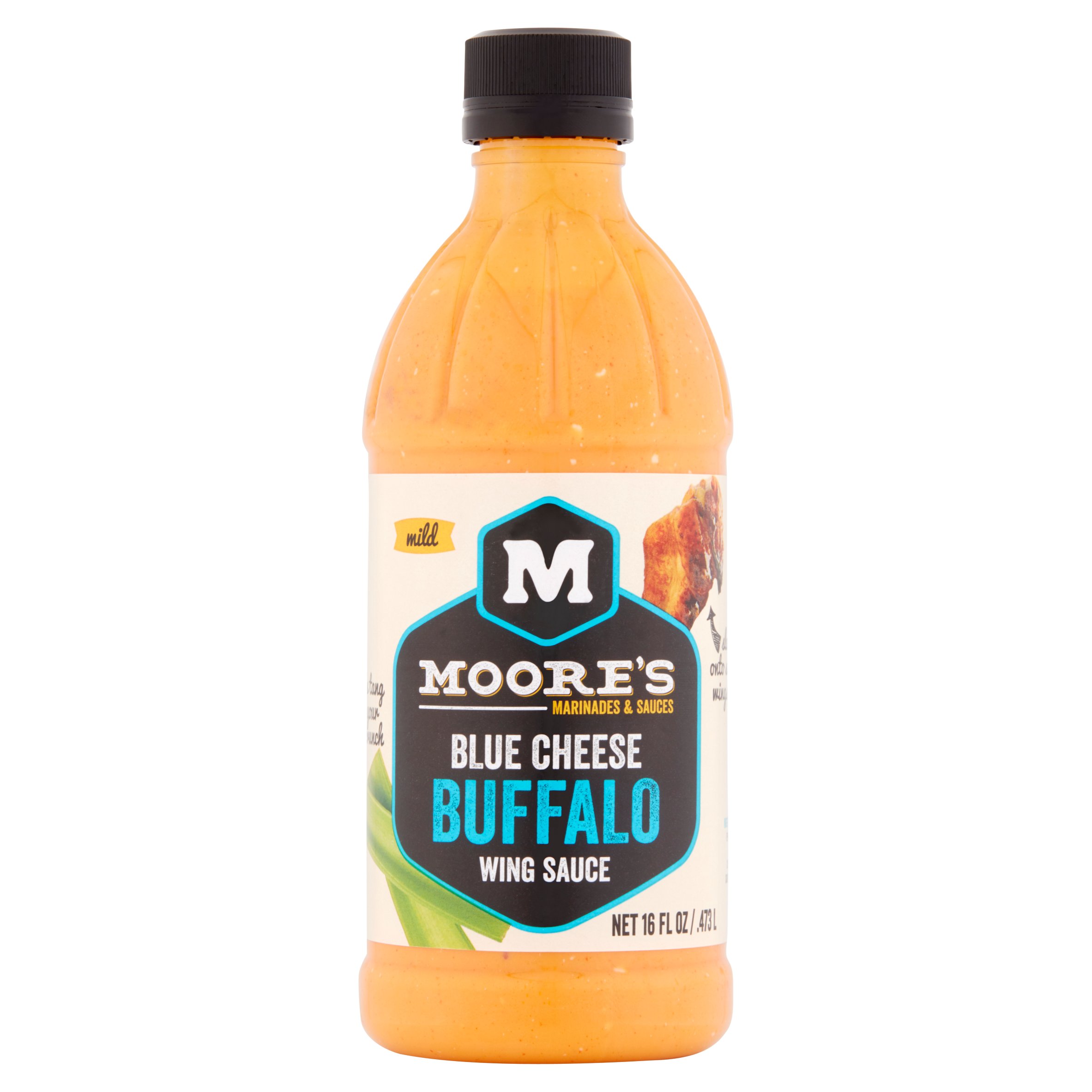 Moore's Mild Blue Cheese Buffalo Wing Sauce, 16 Fl Oz, 6 Pack