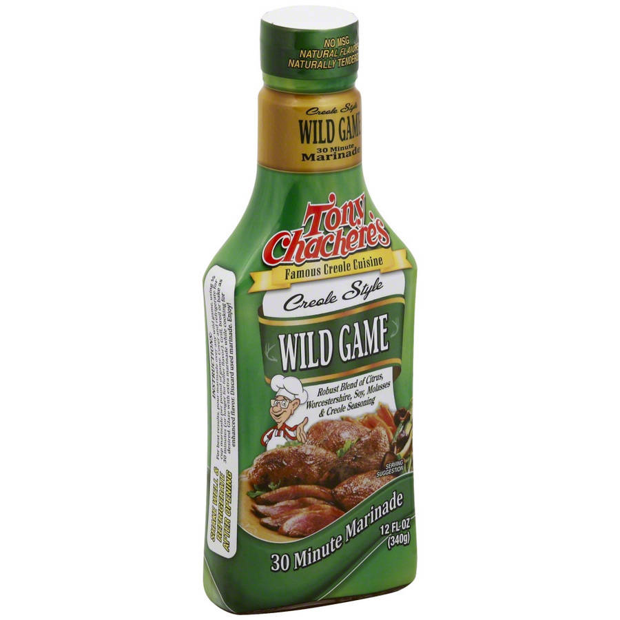 Tony Chachere's Creole Style Wild Game 30 Minute Marinade, 12 Fl. Oz., (Pack of 6)
