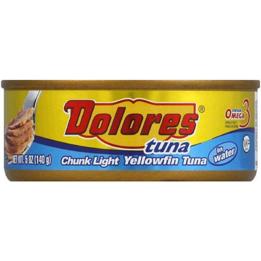 Dolores Tuna Chunk Light Yellowfin Tuna in Water, 5 Oz, (Pack of 24)