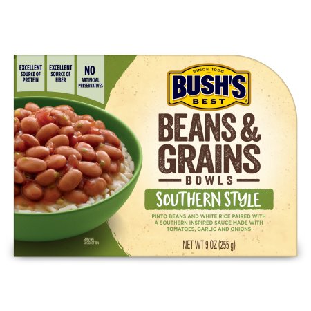 (6 Pack) BUSH'S BESTÃƒÂ‚Ã‚Â® Southern Style Beans & Grains Bowls, 9 Oz