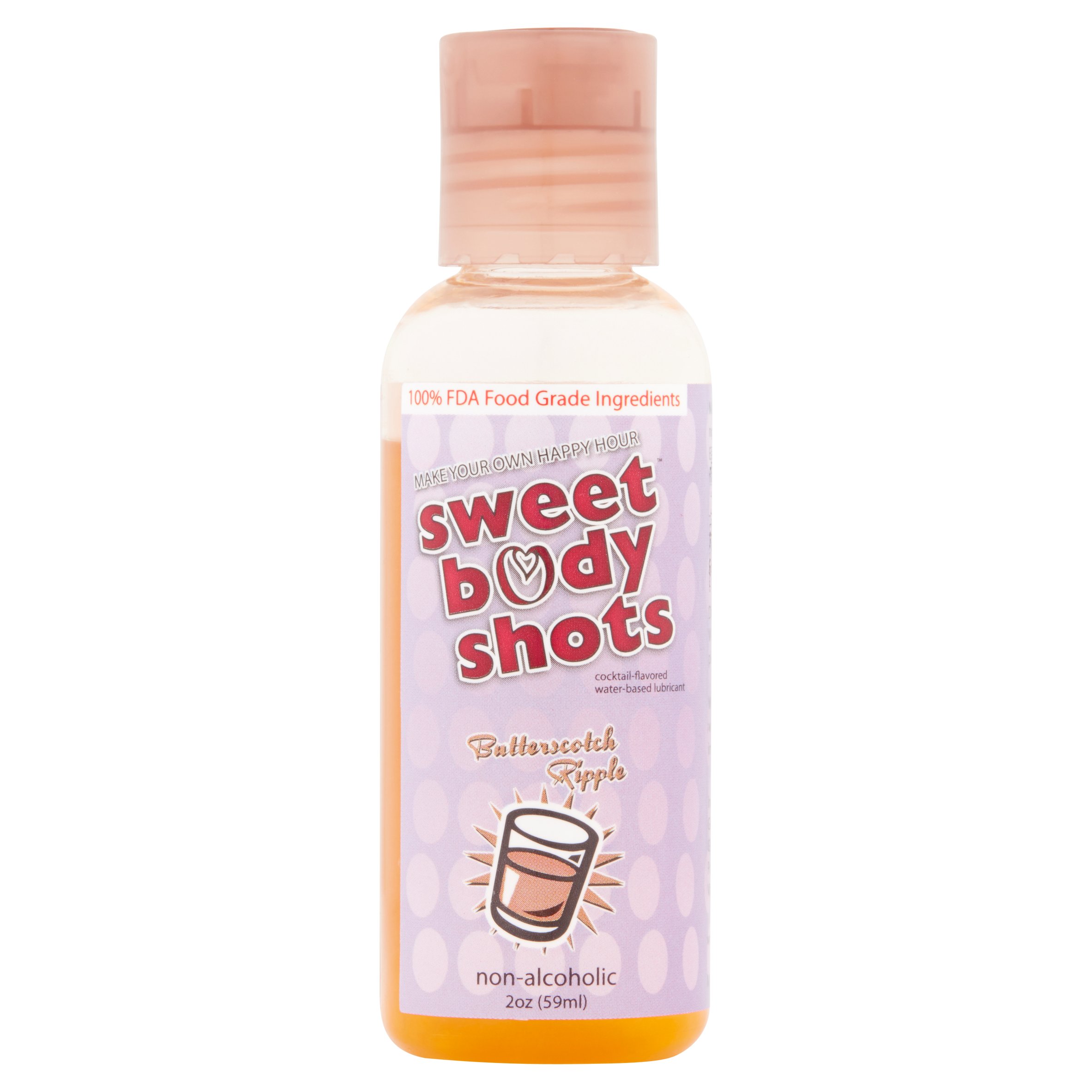 Sweet Body Shots Butterscotch Ripple Cocktail-Flavored Water-Based Lubricant, 2 Oz