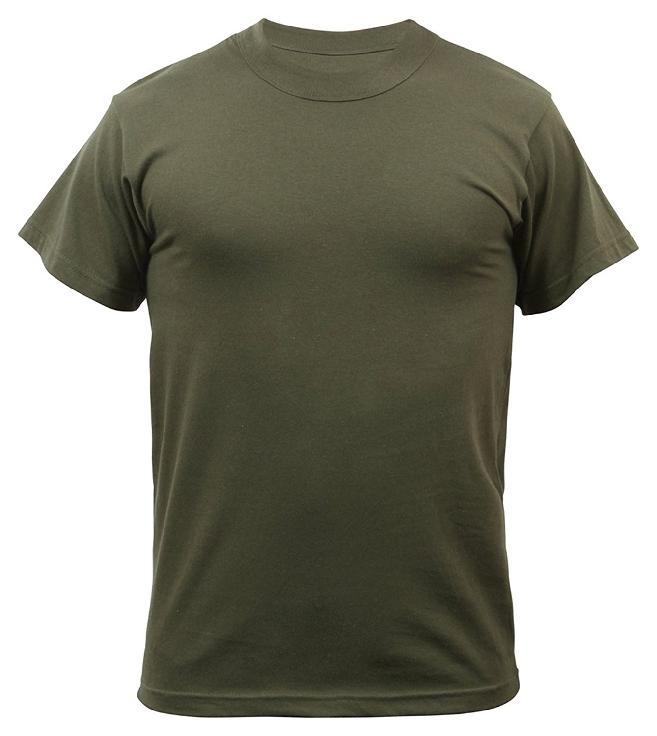 Rothco Solid Color T-Shirt with Cotton / Polyester Blend Olive Drab
