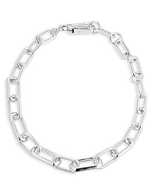 Nadri Golden Hour Cubic Zirconia Clasp Bold Link Bracelet in Rhodium Plated