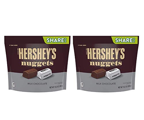 Milk Chocolate, Hersheys Nuggets Milk Chocolate Candy, Individually Packed in a Share Size Pouch, Ideal Snacks to Satisfy Kids and Adults Sweet Tooth