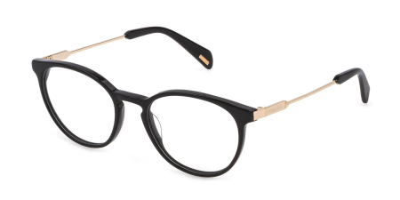 Police VPLD91 0700 Men's Glasses Black Size 50 - Free Lenses - HSA/FSA Insurance - Blue Light Block Available