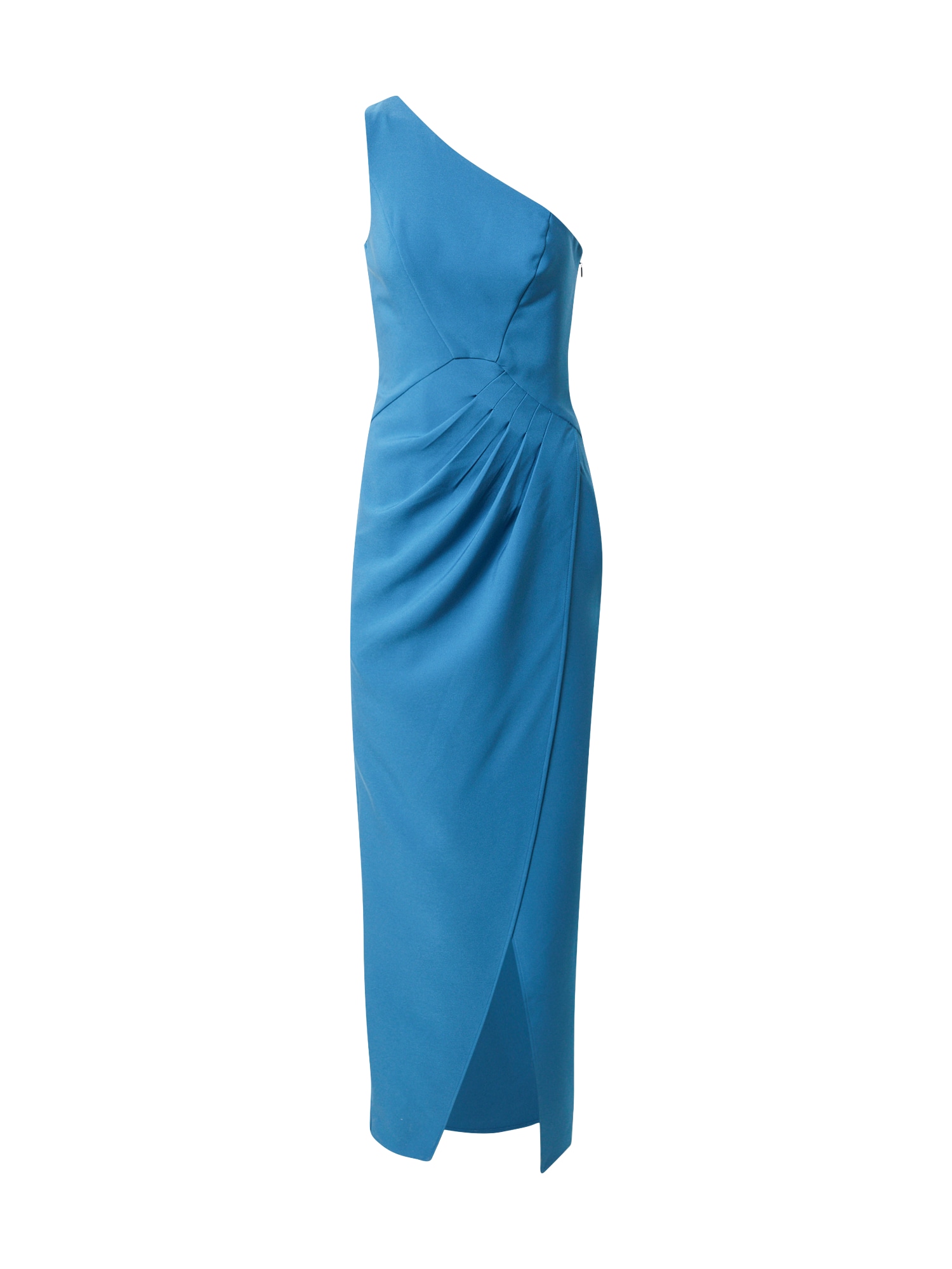 Chi Chi One Shoulder Bodycon Maxi Dress in Blue, Size 16