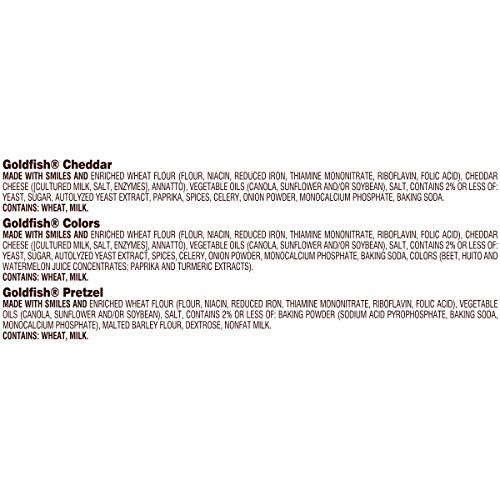 Pepperidge Farm Goldfish Crackers Big Smiles with Cheddar, Colors, and Pretzel Crackers, Snack Packs, 30 Count Variety Pack Box thumbnail