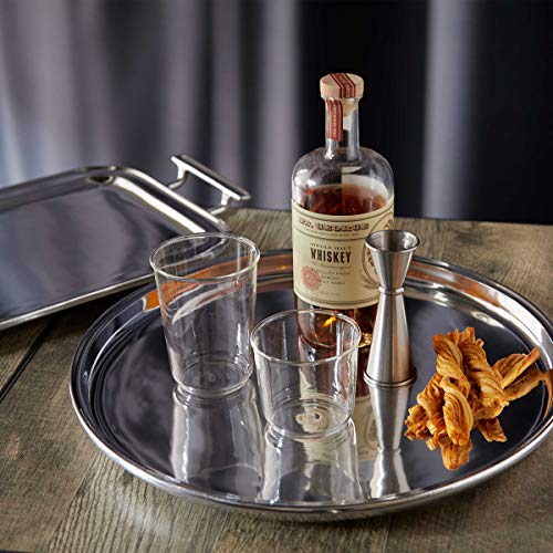 Mariposa Trays, Bowls & Platters Dinnerware & Serveware, Large Round, Signature Silver thumbnail
