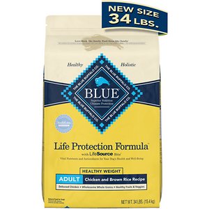 Blue Buffalo Life Protection Formula Healthy Weight Adult Dry Dog Food  Chicken  34-lb Bag