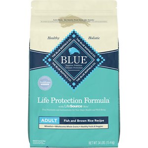 Blue Buffalo Life Protection Formula Natural Dry Dog Food  Fish & Brown Rice  34-lb. Bag