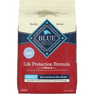 Blue Buffalo Life Protection Formula Natural Dry Dog Food  Beef & Brown Rice  15-lb. Bag