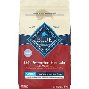 Blue Buffalo Life Protection Formula Natural Dry Dog Food  Beef & Brown Rice  34-lb. Bag