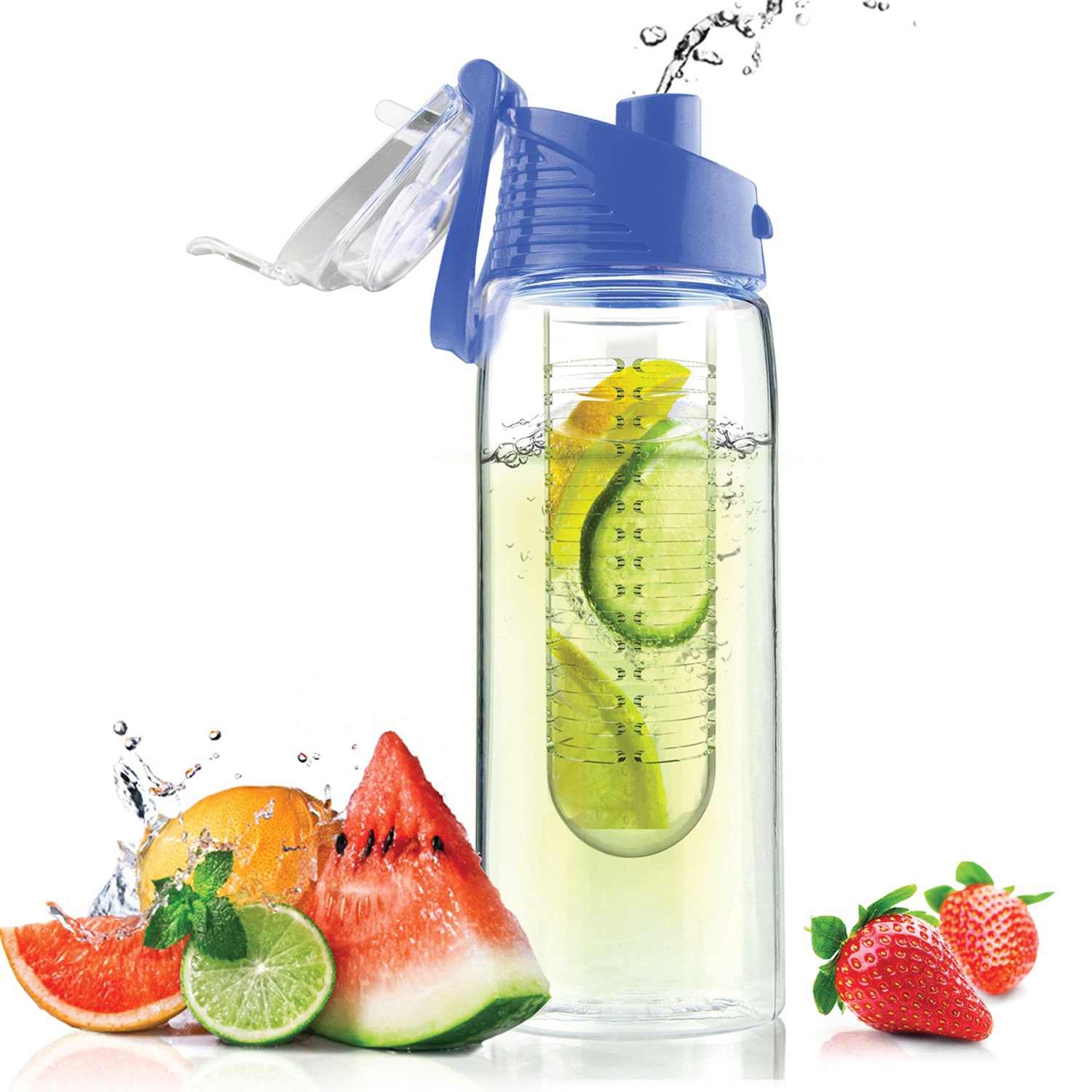 Asobu BTA711SB 20-ounce Pure Flavor 2 Go Water Bottle (blue)