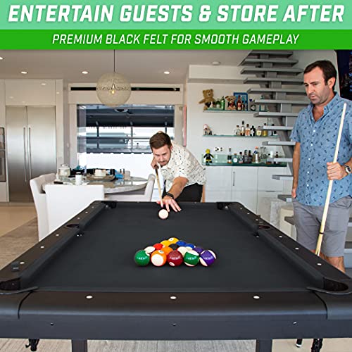 Photo 1 of GoSports Mid-Size 7ft X 3.9ft Billiards Game Table - Foldable Design, Includes Full Set of Pool Balls, 2 Cue Sticks, Chalk, and Felt Brush