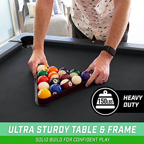Photo 1 of GoSports Mid-Size 7ft X 3.9ft Billiards Game Table - Foldable Design, Includes Full Set of Pool Balls, 2 Cue Sticks, Chalk, and Felt Brush