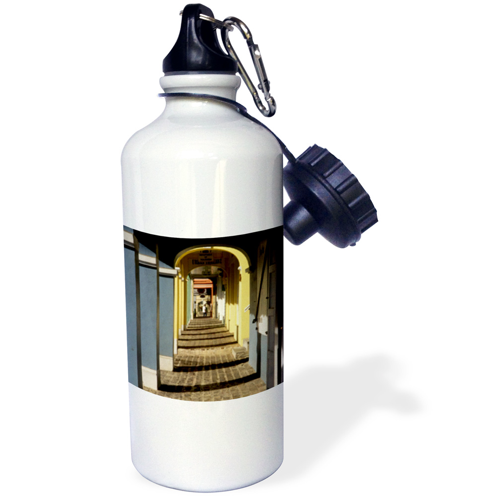 Caribbean  USVI  St Croix  Christiansted  Path Arches-CA37 AJN0009 - Alison Jones 21 Oz Sports Water Bottle Wb-74135-1