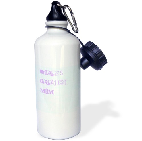 Pink Worlds Greatest Mom Mothers Day 21 Oz Sports Water Bottle Wb-29363-1