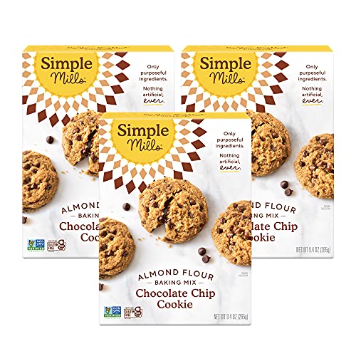 Simple Mills Almond Flour Baking Mix  Gluten Free Chocolate Chip Cookie Dough Mix  Made with Whole Foods  3 Count (Packaging May Vary)