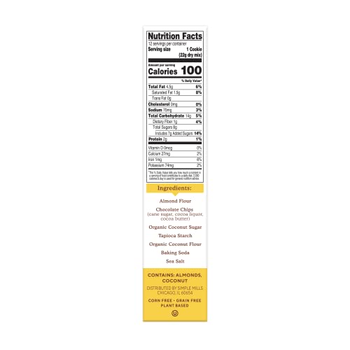 Simple Mills Almond Flour Baking Mix  Gluten Free Chocolate Chip Cookie Dough Mix  Made with Whole Foods  3 Count (Packaging May Vary) thumbnail