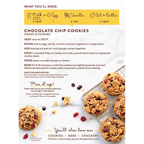 Simple Mills Almond Flour Baking Mix  Gluten Free Chocolate Chip Cookie Dough Mix  Made with Whole Foods  3 Count (Packaging May Vary) thumbnail