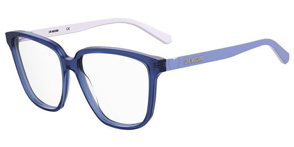 Moschino Love MOL583 PJP Women’s Glasses Blue Size 55 - Free Lenses - Blue Light Block Available thumbnail