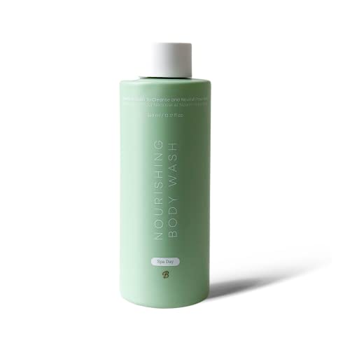 Bushbalm Nourishing Body Wash - Moisturizing Cleanser for Sensitive Skin with Jojoba  Aloe Vera and Vitamin E - Spa Day  Scented  360 Ml